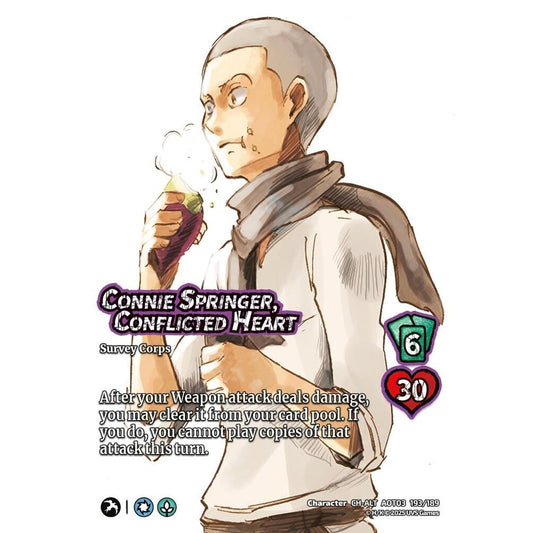 Connie Springer, Conflicted Heart 193/189 AOT03 Universus Attack on Titan: Apocalypse Character CH-ALT