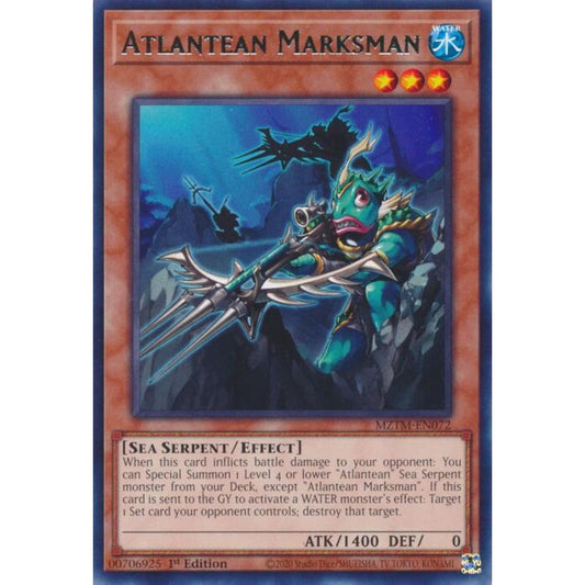 Atlantean Marksman MZTM-EN072 Rare Yu-Gi-Oh Maze of the Master