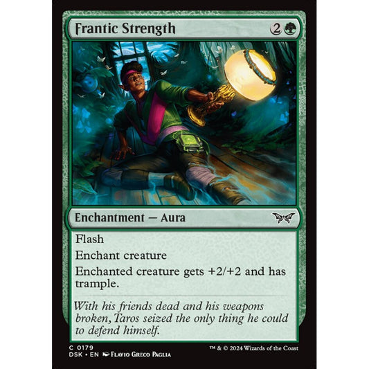 Frantic Strength, 179, common, Magic: The Gathering, Duskmourn: House of Horror