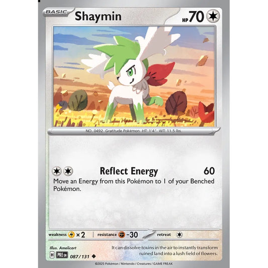 Shaymin Uncommon 087/131 Pokemon Card Game Prismatic Evolutions