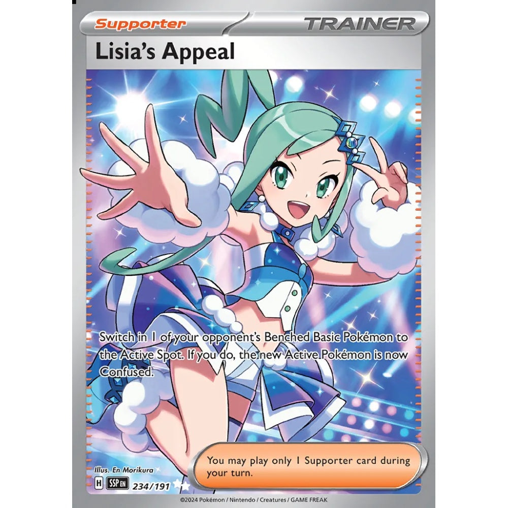 Lisia's Appeal Ultra Rare 234/191 Pokemon Card Game Surging Sparks