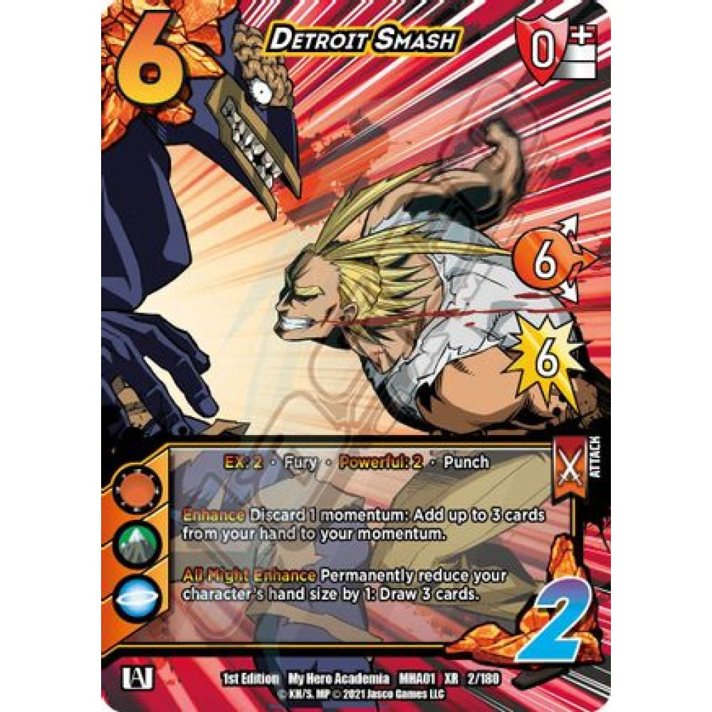 Detroit Smash, 2/180, XR, UniVersus, MHA01 My Hero Academia