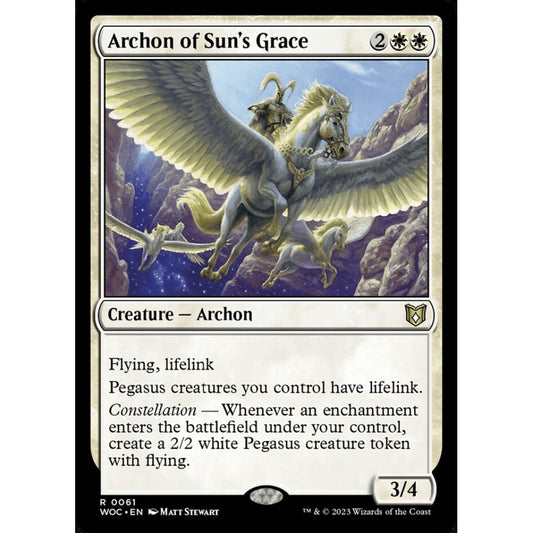 Archon of Sun's Grace, rare, 61, Magic the Gathering, Wilds of Eldraine Commander