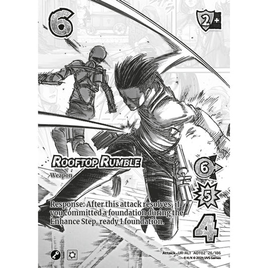 Rooftop Rumble, 26/186, AOT02, Universus, Attack on Titan: Origins of Power, Attack, UR-ALT