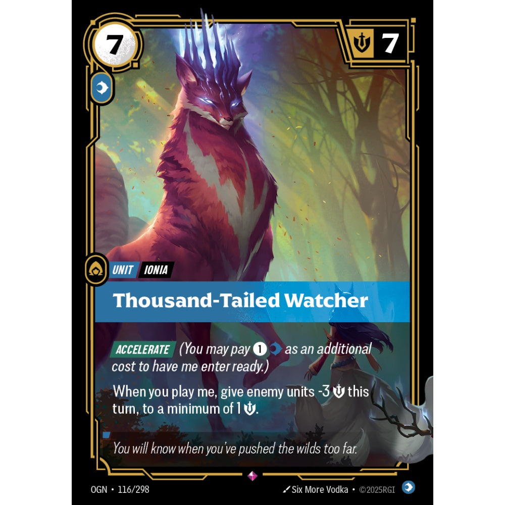 Thousand-Tailed Watcher OGN-116/298 Riftbound Card Game Origins Rare