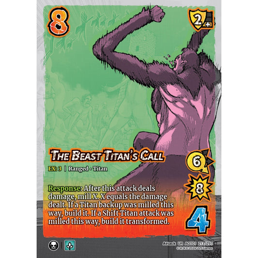 The Beast Titan's Call, 213/297, UR, UniVersus, Attack on Titan: Battle for Humanity