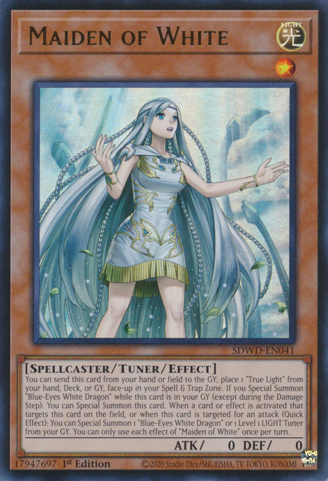 Maiden of White SDWD-EN041 Ultra Ultra Rare Yu-Gi-Oh Structure Deck: Blue-Eyes White Destiny in Art