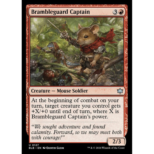 Brambleguard Captain, 127, uncommon, Magic: The Gathering, Bloomburrow