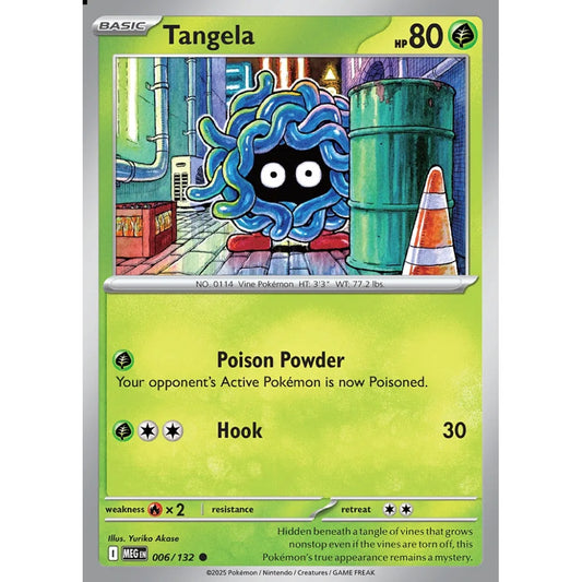 Tangela Common 006/132 Pokemon Card Game Mega Evolution