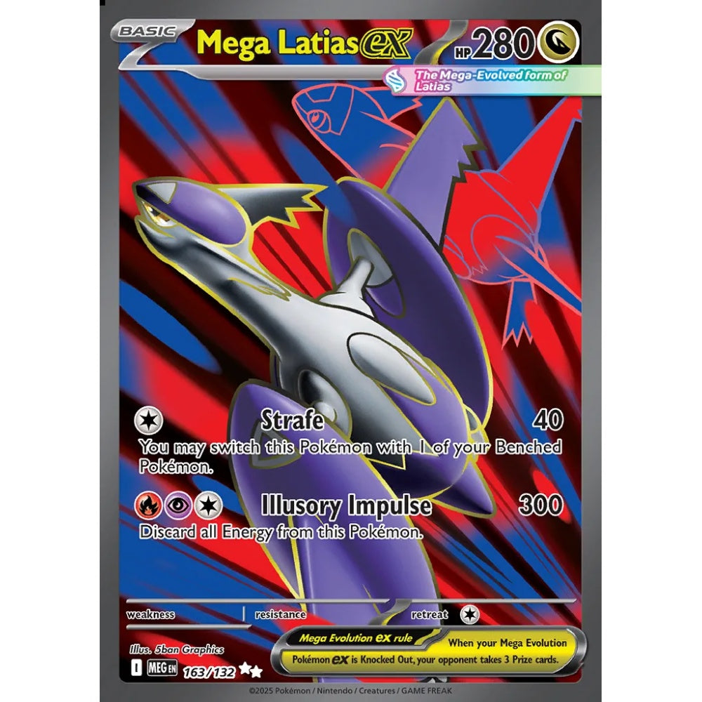 Mega Latias ex Ultra Rare 163/132 Pokemon Card Game Mega Evolution