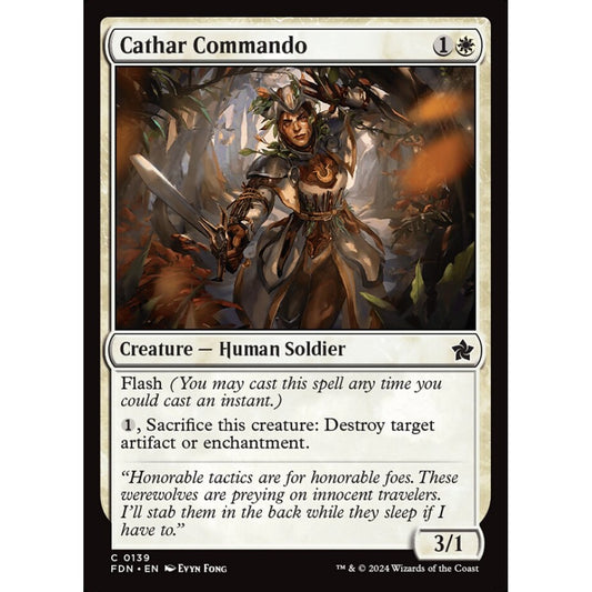 Cathar Commando, 139, common, Magic: The Gathering, Foundations