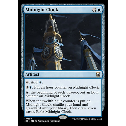 Midnight Clock, 189, rare, Magic: The Gathering, Modern Horizons 3