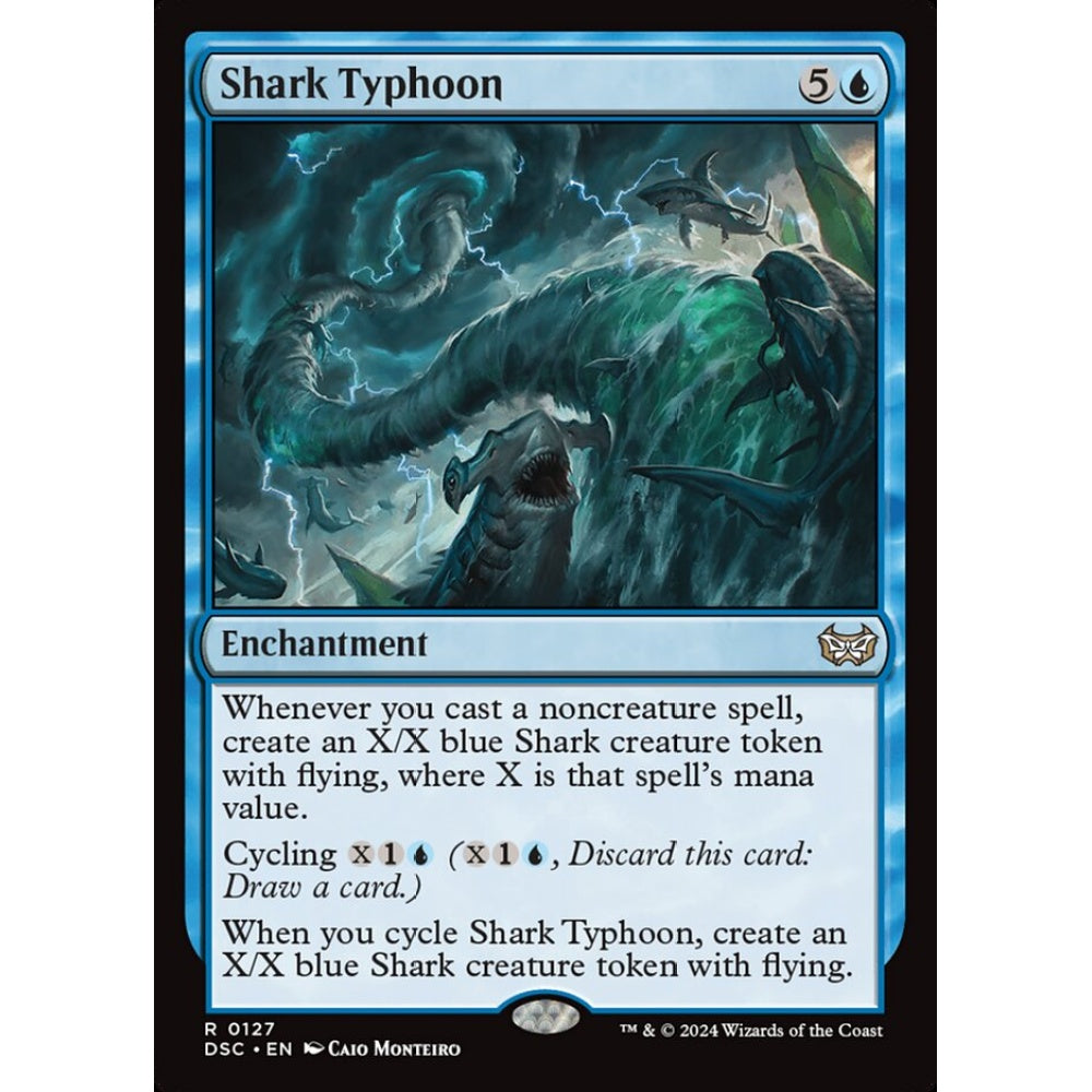 Shark Typhoon, 127, rare, Magic: The Gathering, Duskmourn: House of Horror