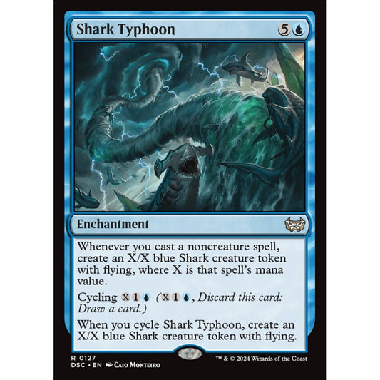 Shark Typhoon, 127, rare, Magic: The Gathering, Duskmourn: House of Horror