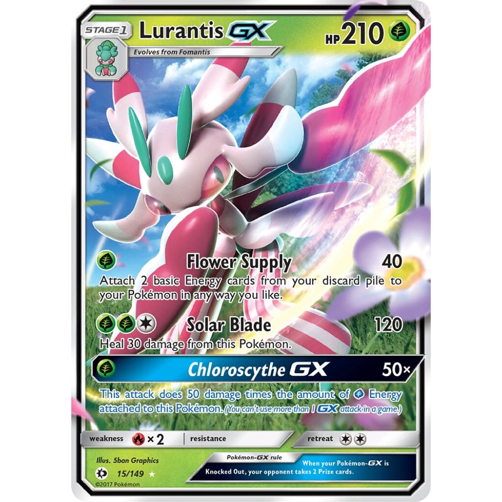 Lurantis-GX Rare Holo GX 15/149 Pokemon Card Game Sun & Moon