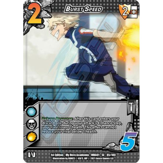 Burst Speed, 85/180, SE, UniVersus, MHA01 My Hero Academia