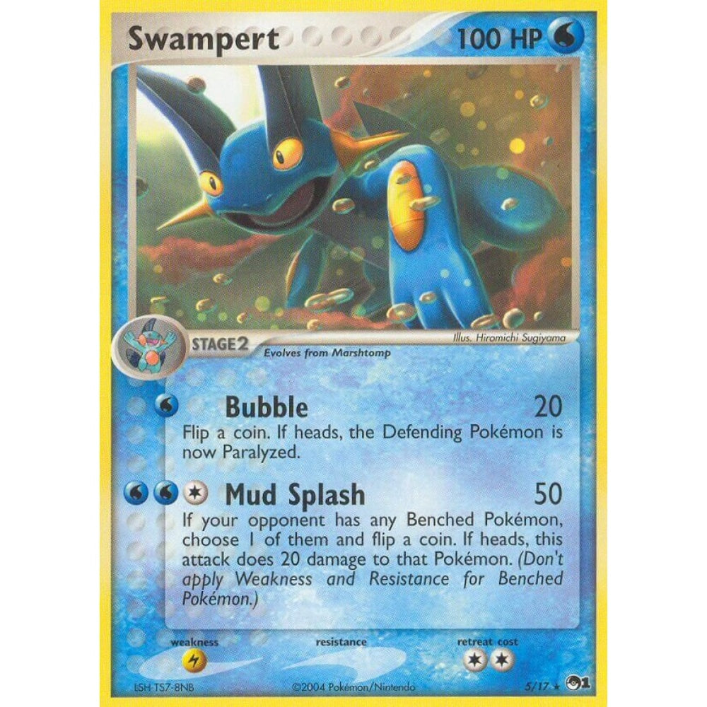 Swampert Rare 5/17 Pokemon Card Game POP Series 1