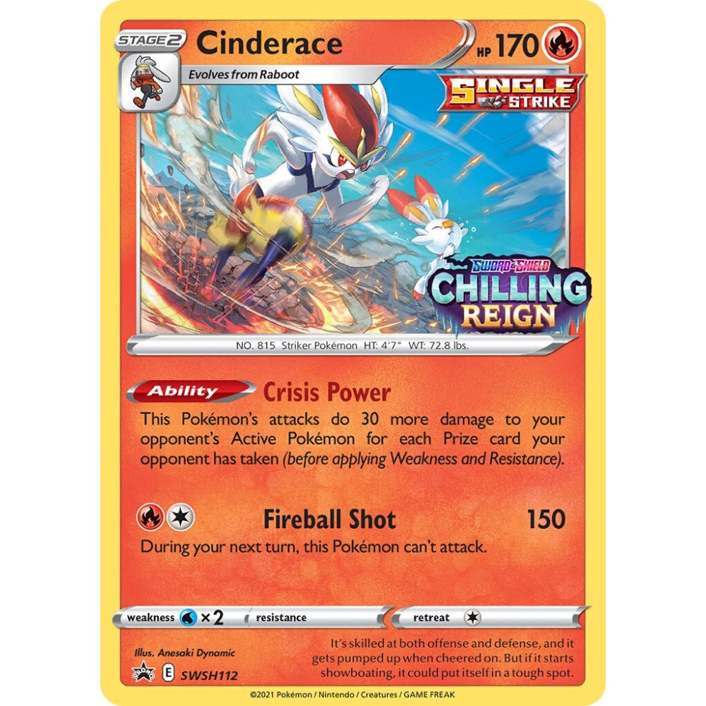 Cinderace Promo SWSH112 Pokemon Card Game Sword & Shield Promos