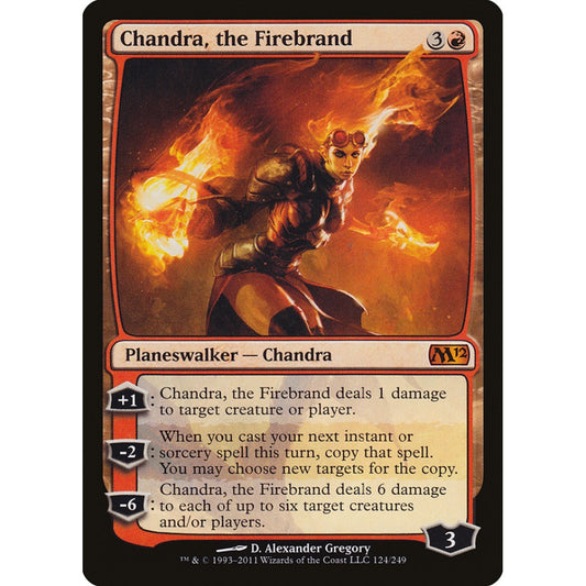 Chandra, the Firebrand mythic 124 Magic the Gathering Magic 2012