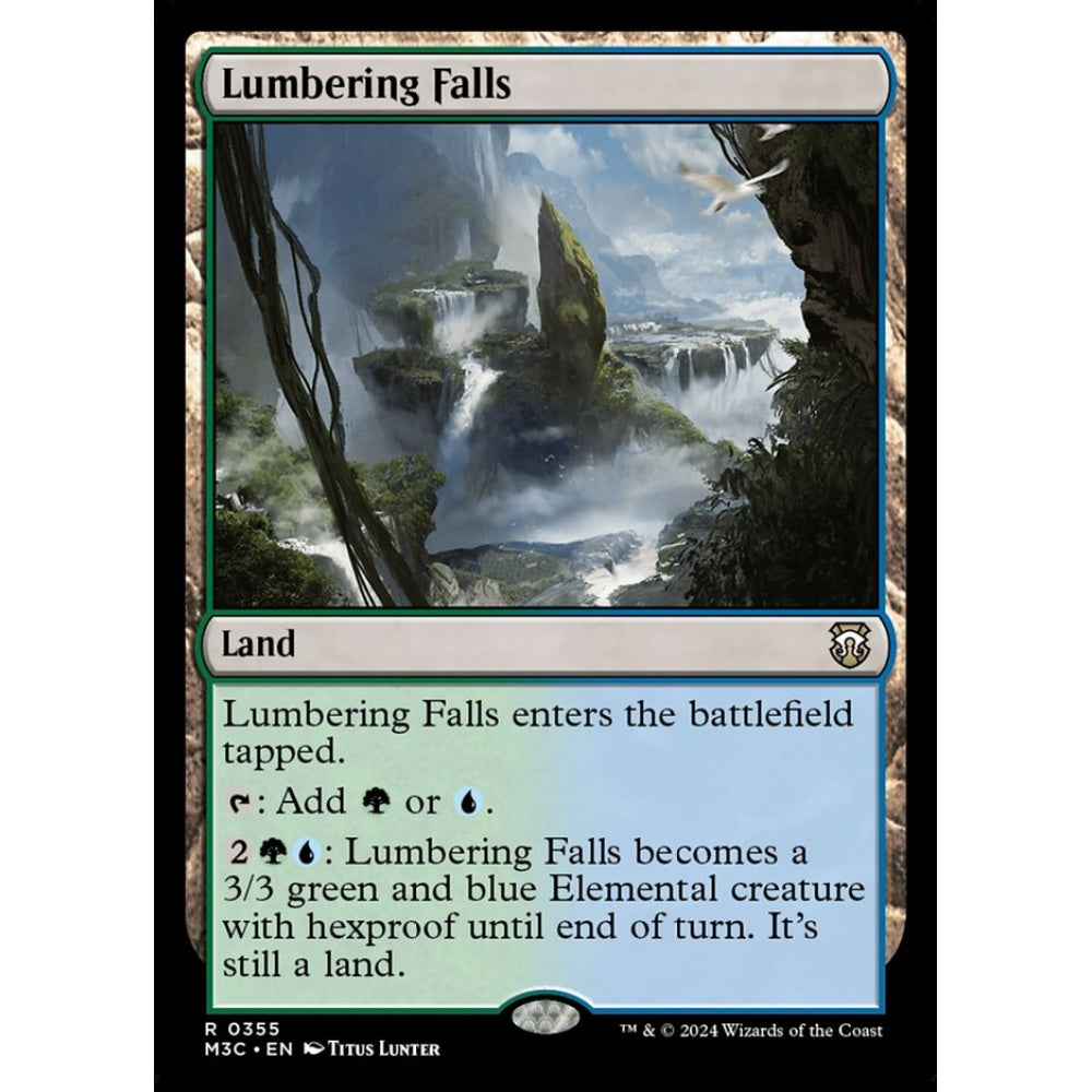 Lumbering Falls, 355, rare, Magic: The Gathering, Modern Horizons 3