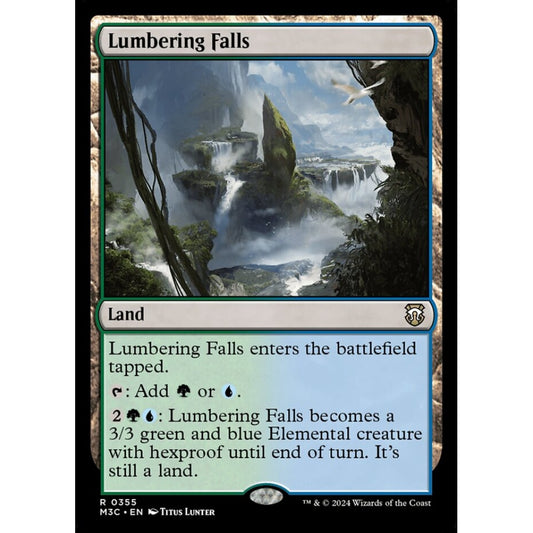 Lumbering Falls, 355, rare, Magic: The Gathering, Modern Horizons 3