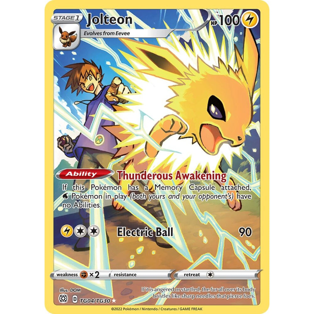 Jolteon Rare Holo TG04/TG30 Pokemon Card Game Brilliant Stars