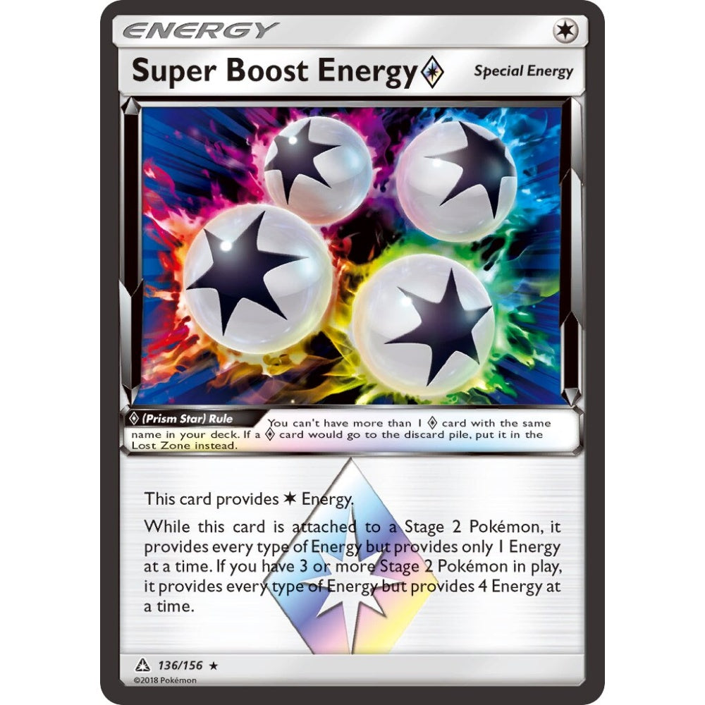 Super Boost Energy ◇ Rare Prism Star 136/156 Pokemon Card Game Ultra Prism