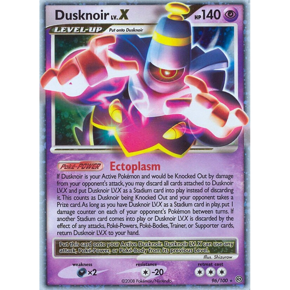 Dusknoir LV.X Rare Holo LV.X 96/100 Pokemon Card Game Stormfront