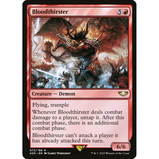 Bloodthirster rare 73 Magic the Gathering Warhammer 40,000 Commander