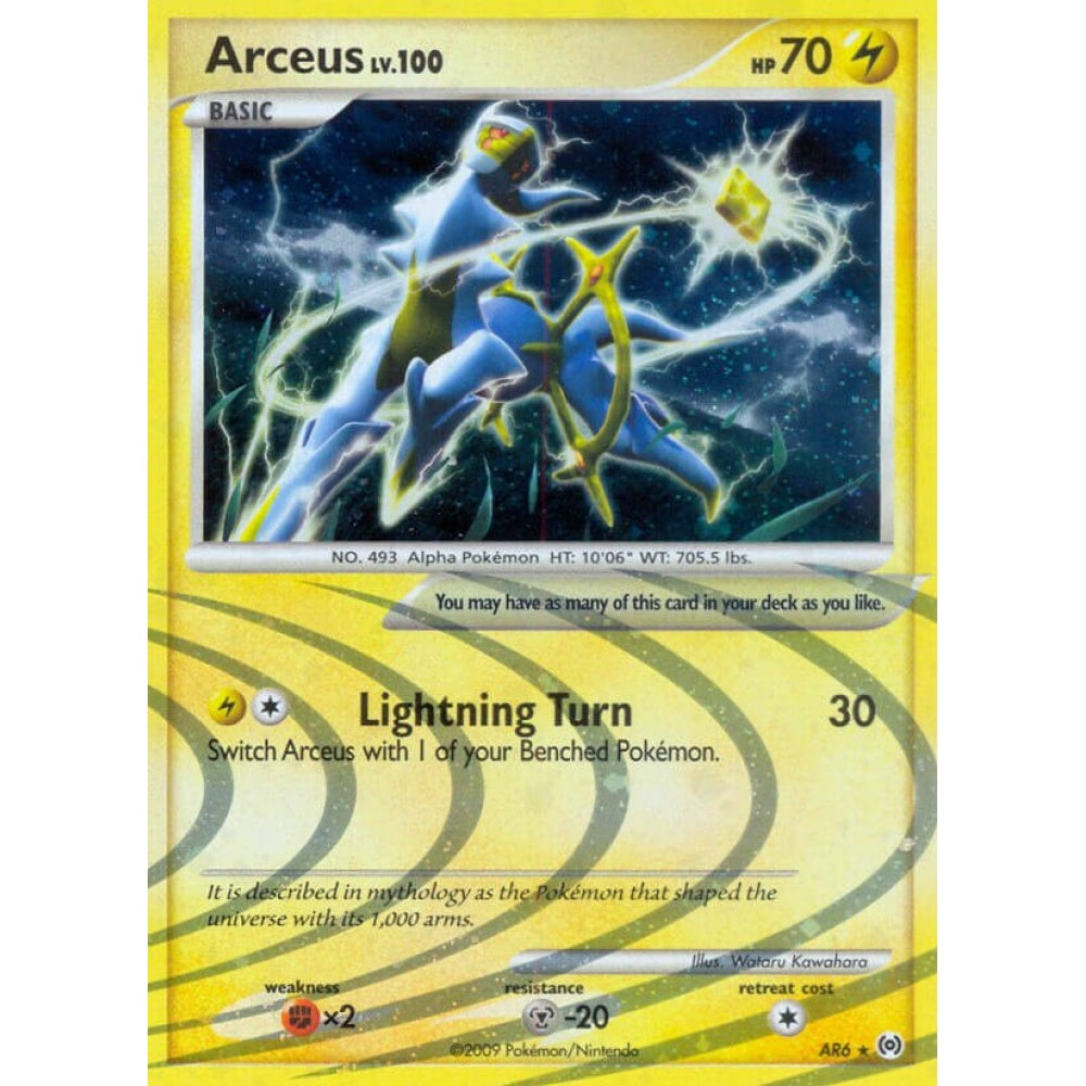 Arceus Rare Holo AR6 Pokemon Card Game Arceus