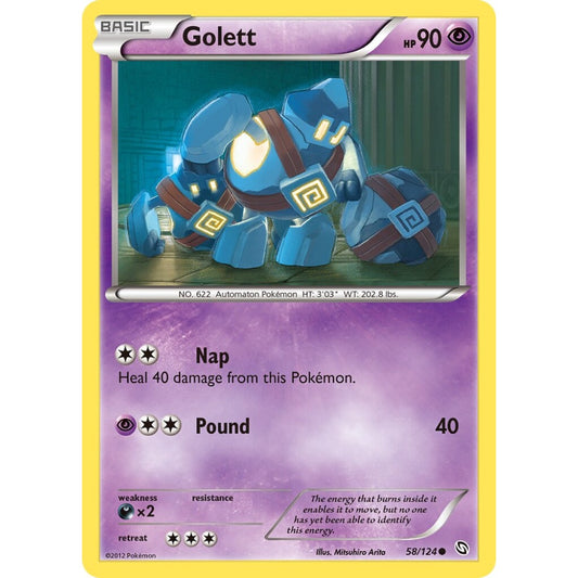 Golett Common 58/124 Pokemon Card Game Dragons Exalted