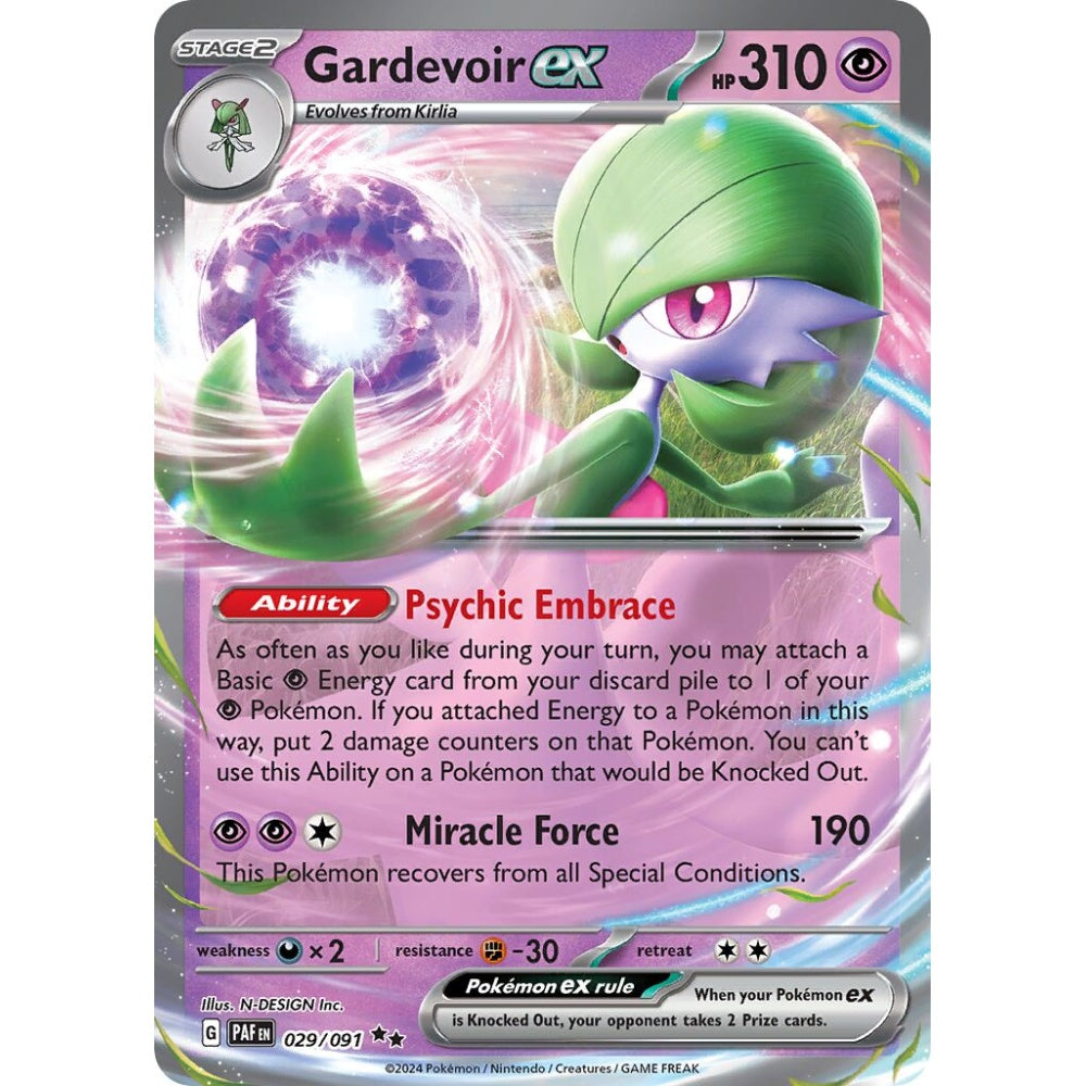 Gardevoir ex Double Rare 029/091 Pokemon Card Game Paldean Fates
