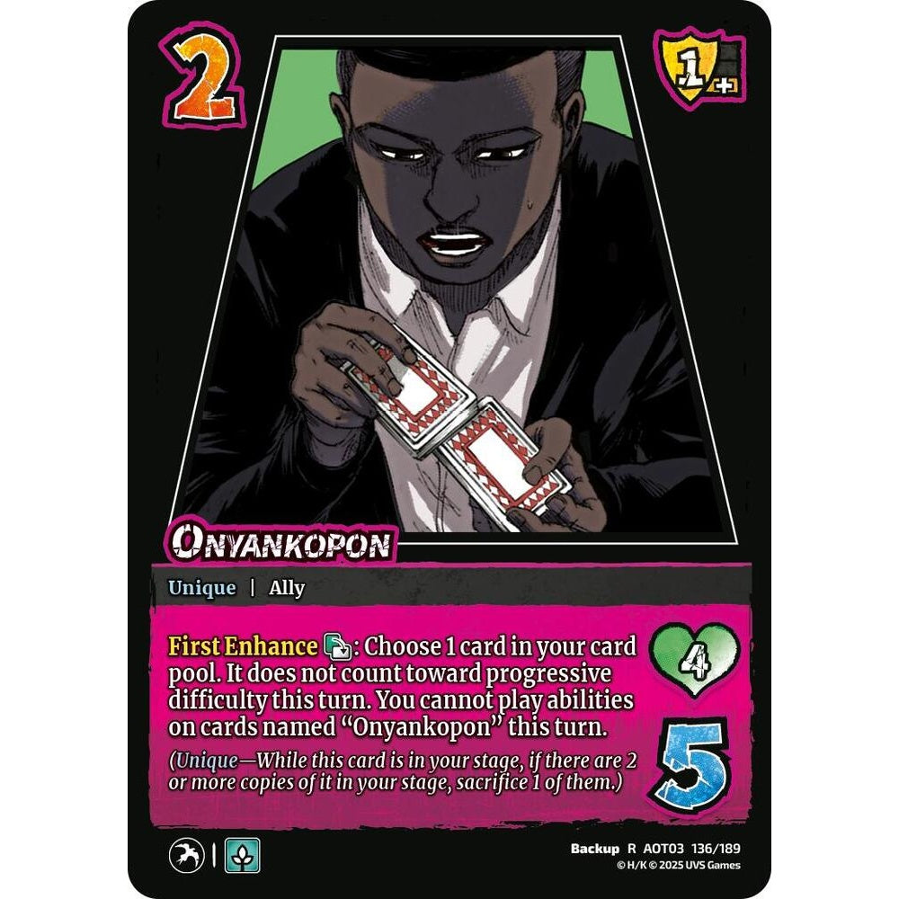 Onyankopon 136/189 AOT03 Universus Attack on Titan: Apocalypse Backup R