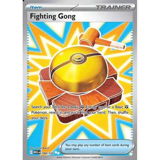 Fighting Gong Ultra Rare 168/132 Pokemon Card Game Mega Evolution