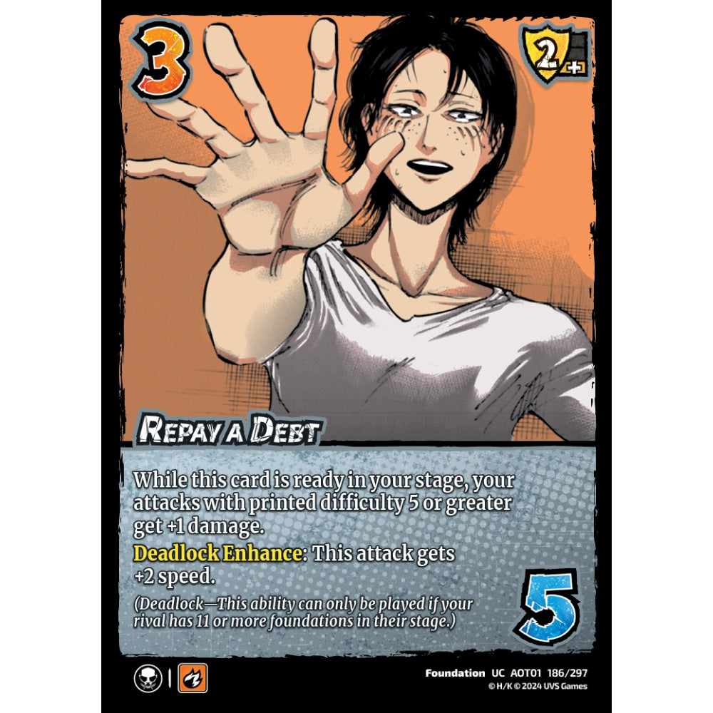 Repay a Debt, 186/297, UC, UniVersus, Attack on Titan: Battle for Humanity