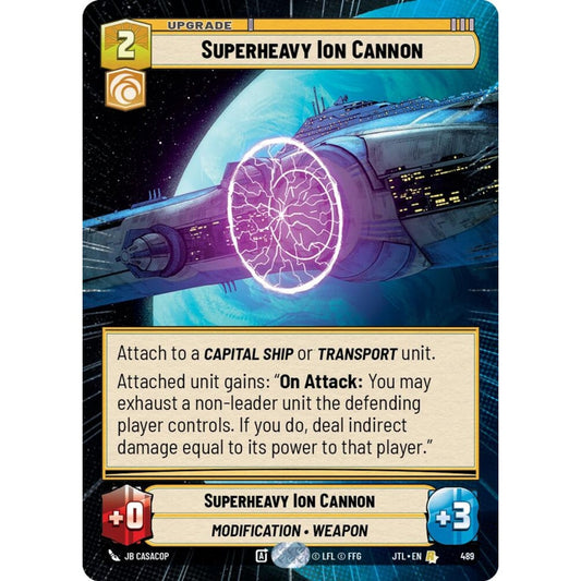 Superheavy Ion Cannon, R, JTL 489) Hyperspace, Star Wars Unlimited