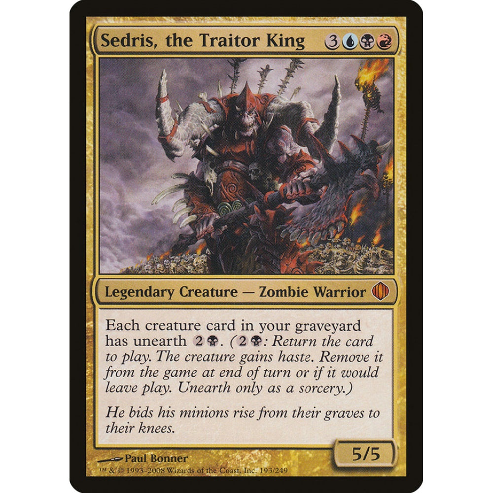Sedris, the Traitor King mythic 193 Magic the Gathering Shards of Alara