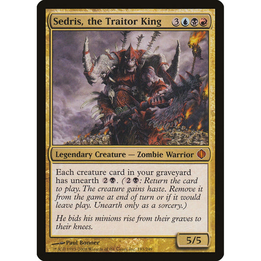 Sedris, the Traitor King mythic 193 Magic the Gathering Shards of Alara