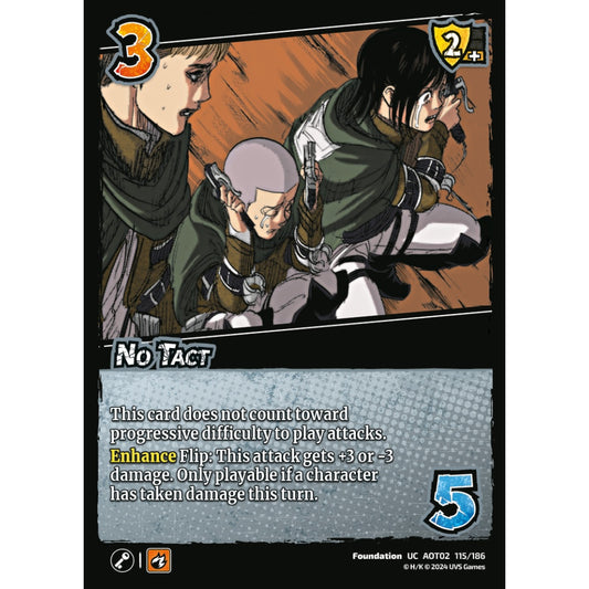 No Tact, 115/186, AOT02, Universus, Attack on Titan: Origins of Power, Foundation, UC
