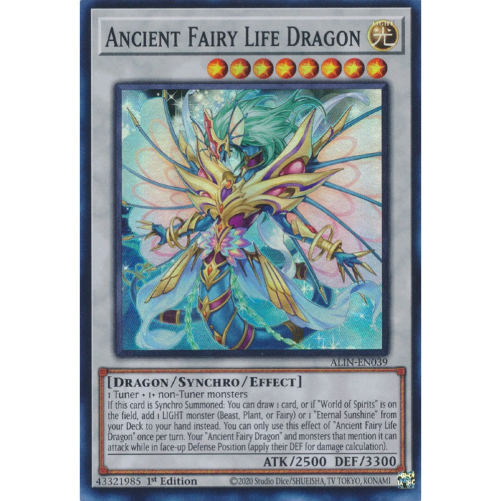 Ancient Fairy Life Dragon ALIN-EN039 Super Super Rare Yu-Gi-Oh Alliance Insight in Art