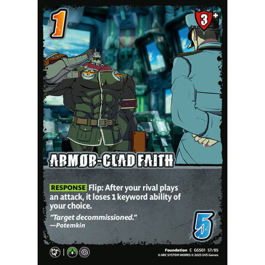 Armor-Clad Faith 57/85 Universus Card Game Guilty Gear -Strive- C Non-Foil