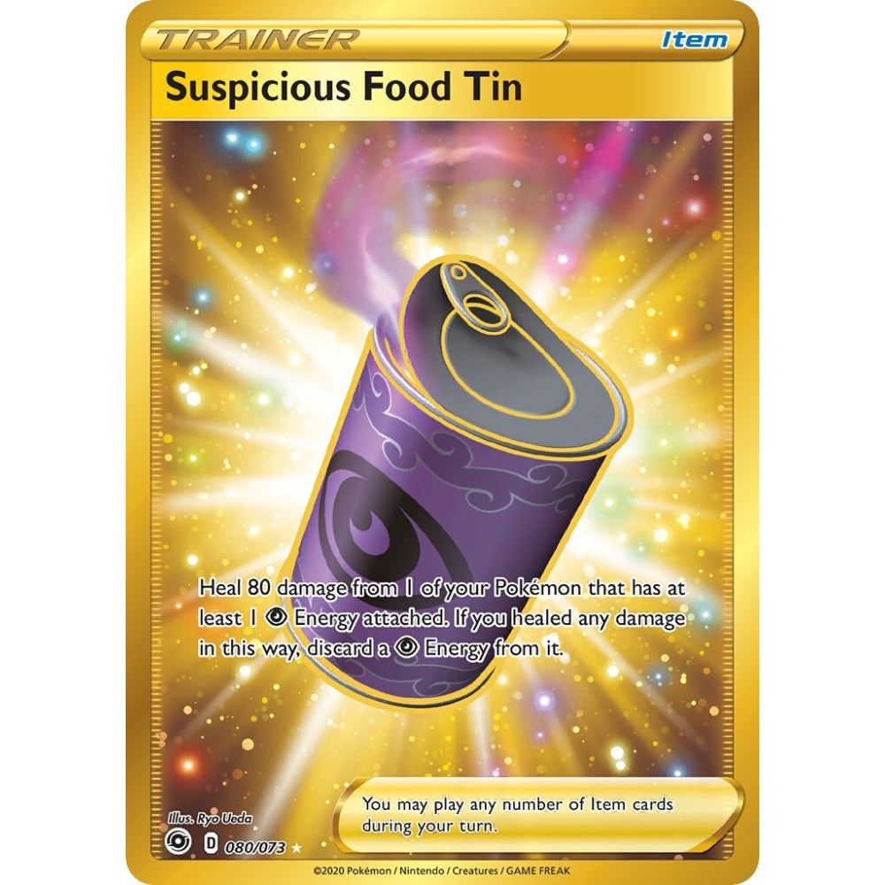 Suspicious Food Tin Rare Secret 080/073 Pokemon Card Game Champion's Path