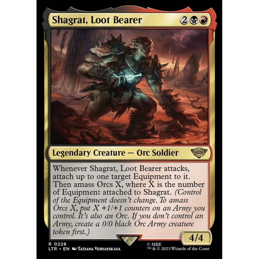 Shagrat, Loot Bearer, rare, 228, Magic the Gathering, The Lord of the Rings: Tales of Middle-earth