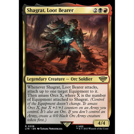 Shagrat, Loot Bearer, rare, 228, Magic the Gathering, The Lord of the Rings: Tales of Middle-earth