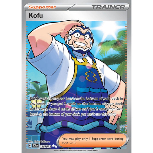 Kofu Full Art 165/142 Pokemon Card Game Stellar Crown