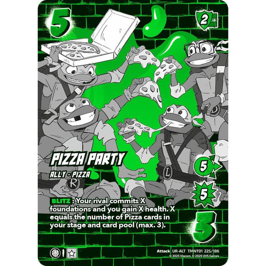 Pizza Party 225/186 TMNT01 Universus Teenage Mutant Ninja Turtles Attack UR-ALT