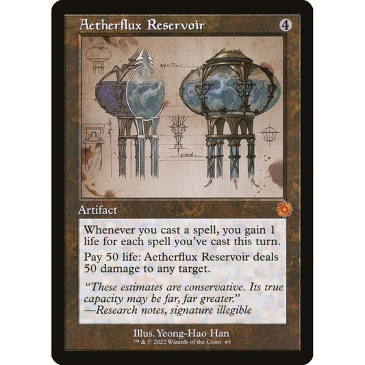 Aetherflux Reservoir mythic 65 Magic the Gathering The Brothers' War Retro Artifacts