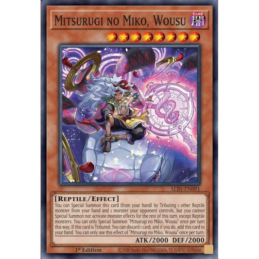 Mitsurugi no Miko, Wousu ALIN-EN091 Common Common Yu-Gi-Oh Alliance Insight