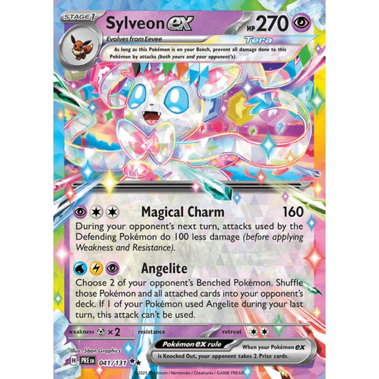 Sylveon ex Double Rare 041/131 Pokemon Card Game Prismatic Evolutions