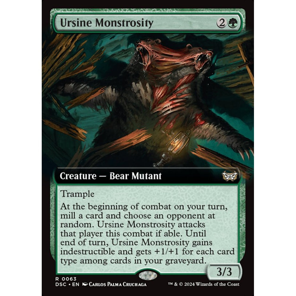 Ursine Monstrosity, 63, rare, Magic: The Gathering, Duskmourn: House of Horror Commander